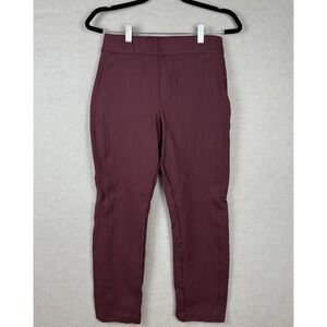 Spanx‎ Slim Straight High Rise Pants Women's Size M Burgundy
